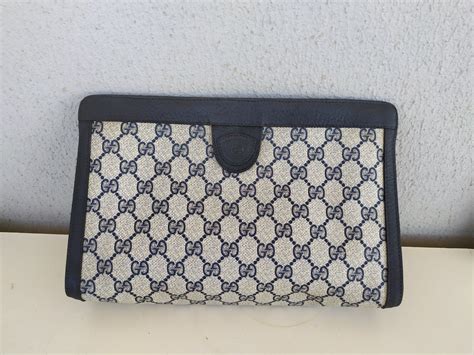 large gucci blue monogram envelope clutch|gucci clutch vintage.